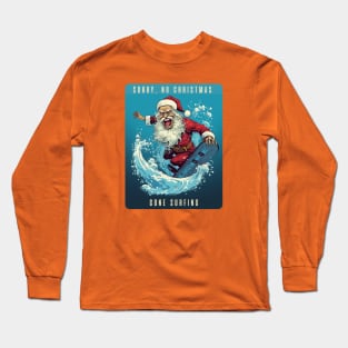 Santa Gone Surfing Long Sleeve T-Shirt